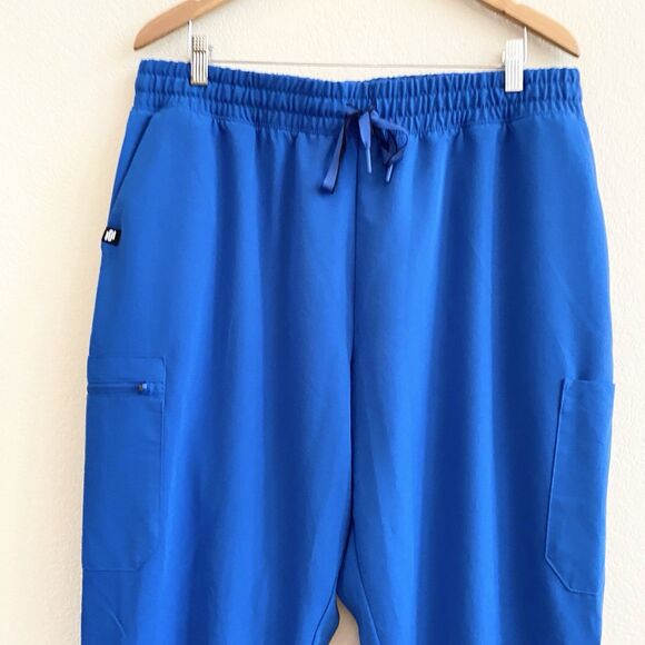 Jaanuu Jogger Scrub Pants Womens Size 1X Blue Adult Polyester Bottoms Pockets - Picture 2 of 11
